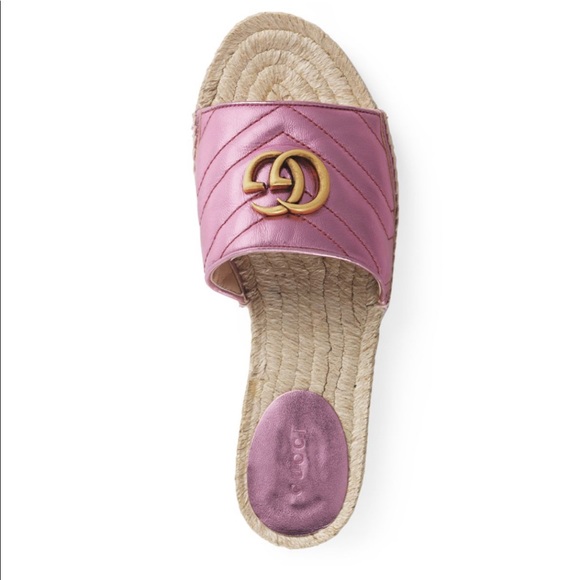 Gucci Shoes - 💞GUCCI metallic espadrille slides $590